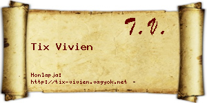Tix Vivien névjegykártya
